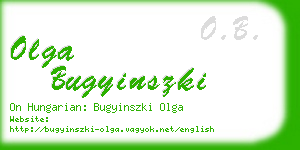 olga bugyinszki business card